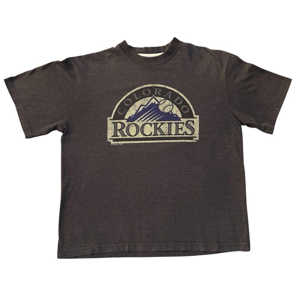 Colorado Rockies MLB Genuine Merchandise Retro Logo T‑Shirt Men’s Large